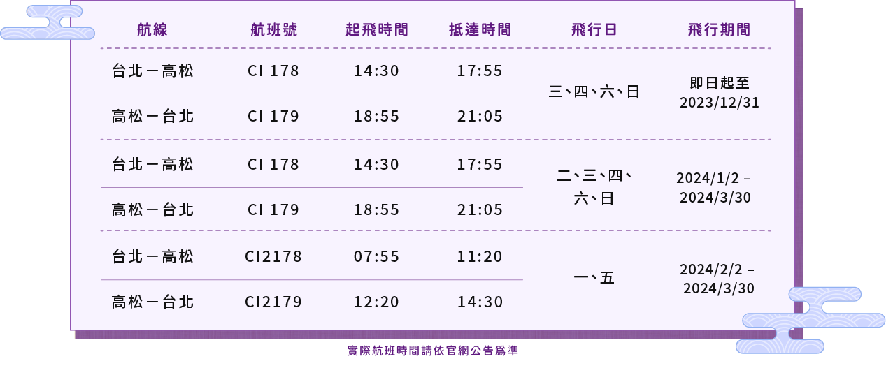 航班表圖片-電腦版