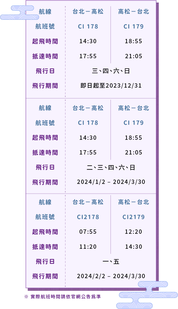 航班表圖片-手機版